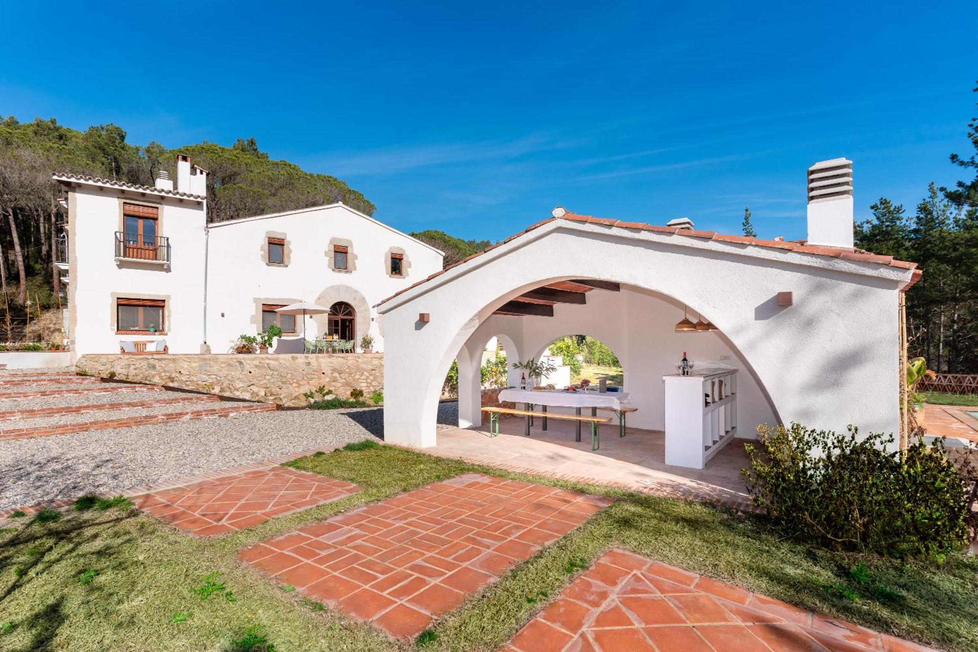 La Terraza - Grosszuegiges Appartment In Katalanischer Masia サント・イスクレ・ダ・バリャルタ エクステリア 写真