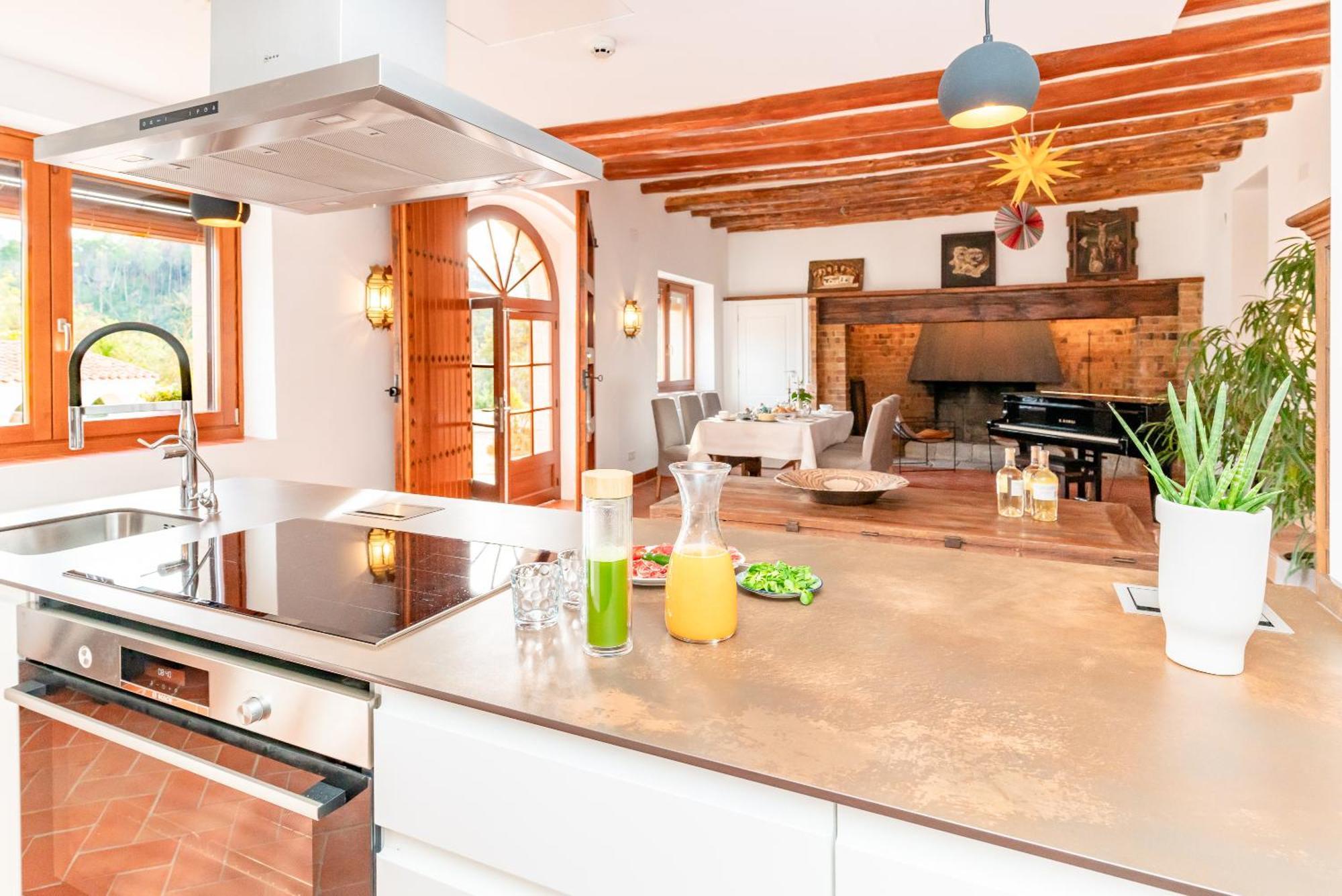 La Terraza - Grosszuegiges Appartment In Katalanischer Masia サント・イスクレ・ダ・バリャルタ エクステリア 写真